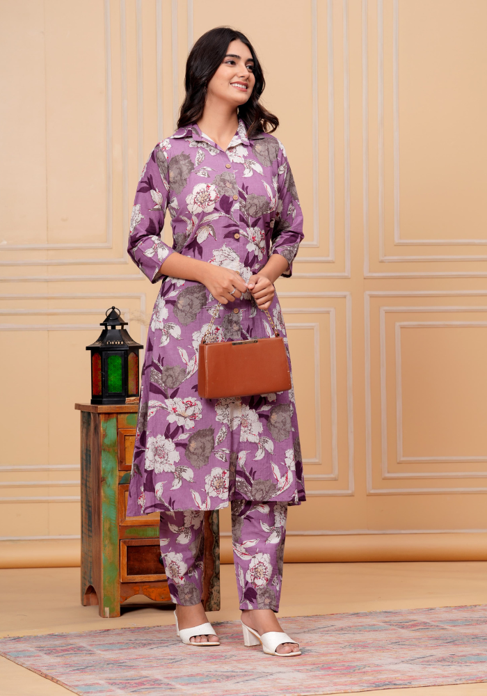 Floral Printed Kurta Set