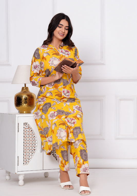 Floral Printed Kurta Set