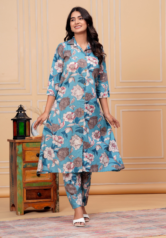 Floral Printed Kurta Set