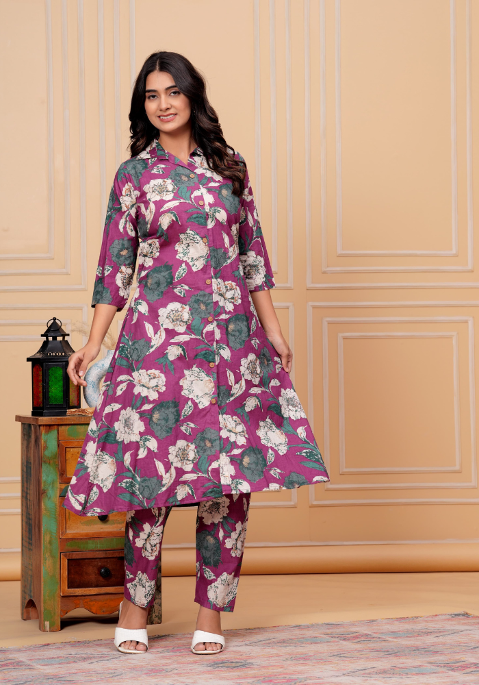 Floral Printed Kurta Set