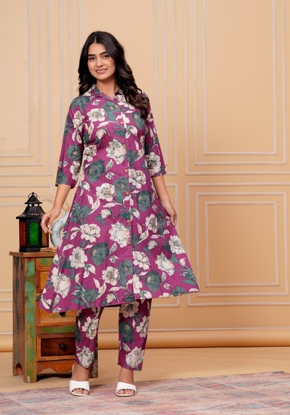 Floral Printed Kurta Set